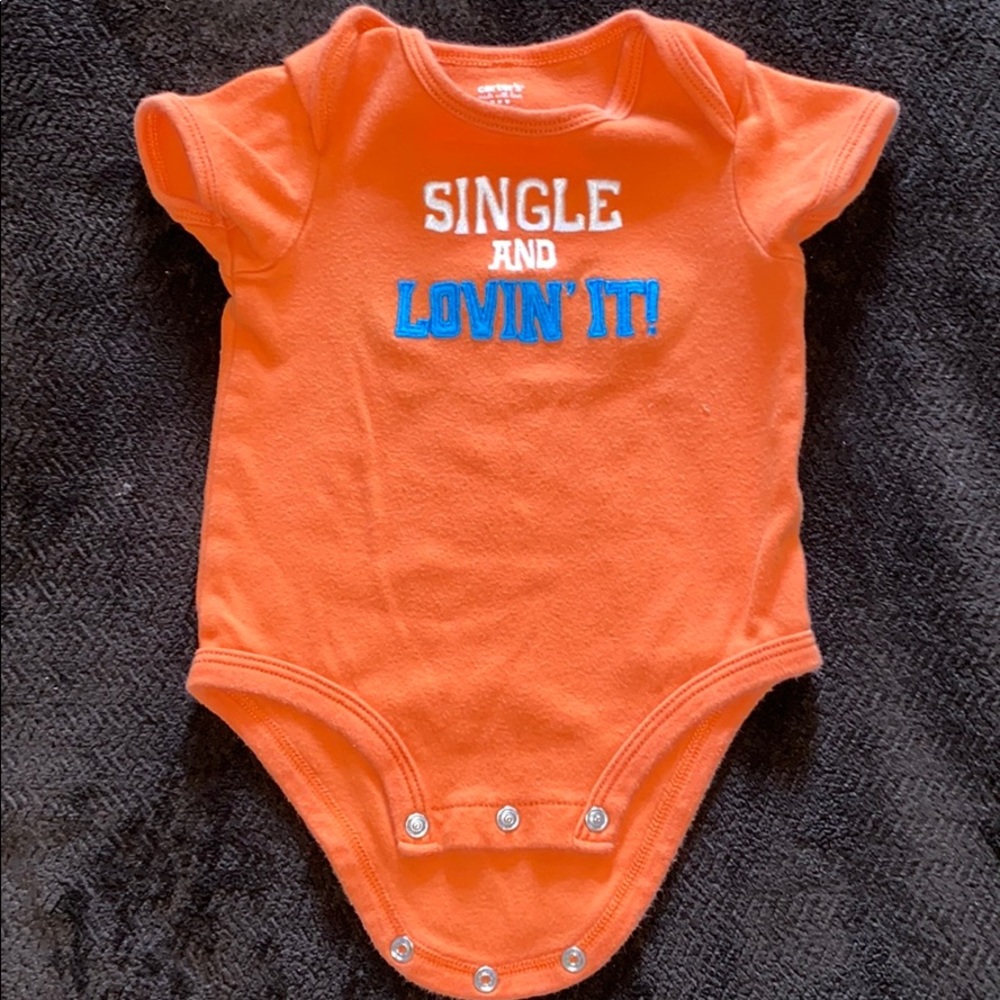 Boys Orange Onesie